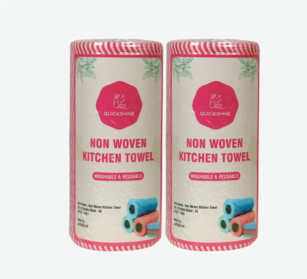 Premium Non Woven Kitchen Towel Pack of 02 | Kitchen Office | Daily Use High Quality Kitchen Towel